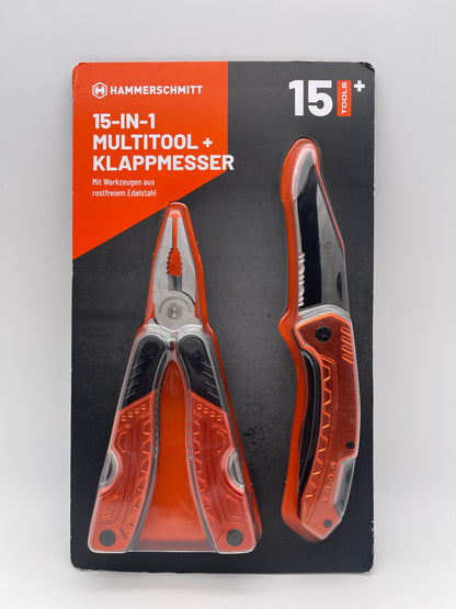 Hammerschmitt 15-in-1 Multitool + Klappmesser