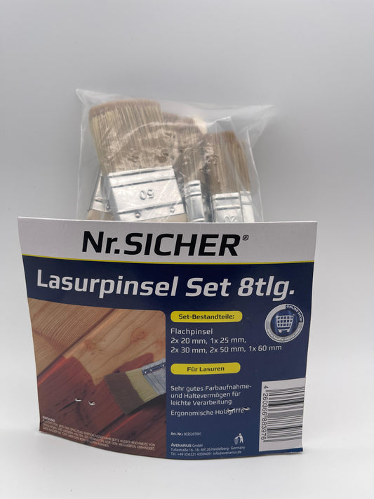 Nr. SICHER Lasurpinsel Set 8tlg