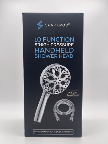 SparkPod 10 Function 5" High Pressure Handheld Shower Head